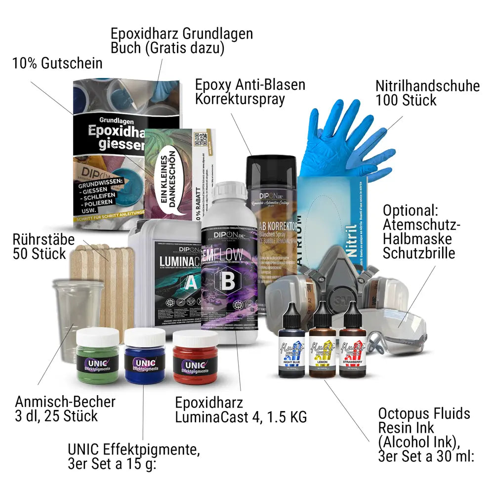 Mega-Deal: Epoxidharz Starter-Set Medium – ideal für kreative Experimente (LuminaCast)