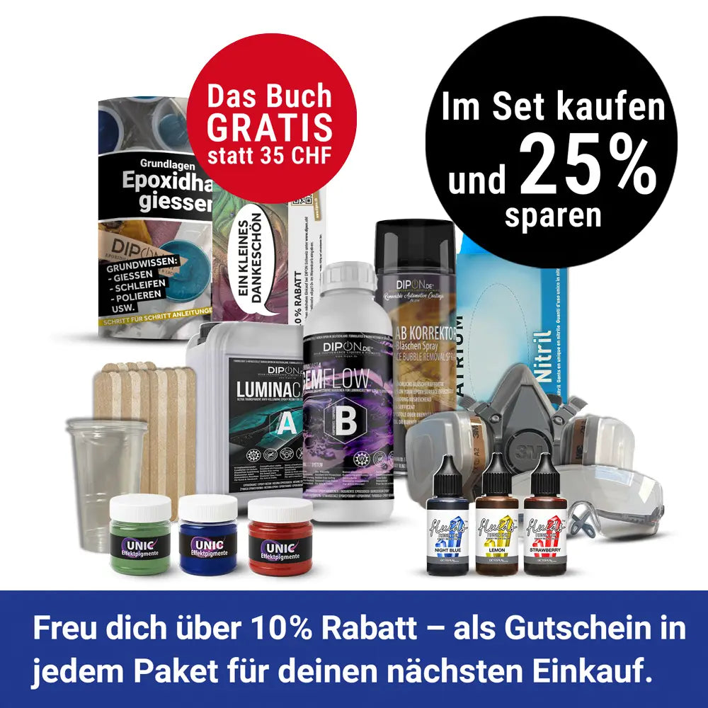 Mega-Deal: Epoxidharz Starter-Set Medium – ideal für kreative Experimente (LuminaCast)