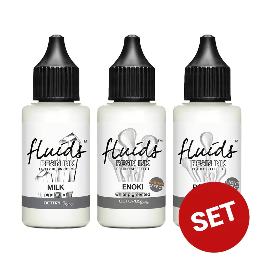 Weisse Fluids Resin Ink (Alkoholfarben), für Epoxidharz
