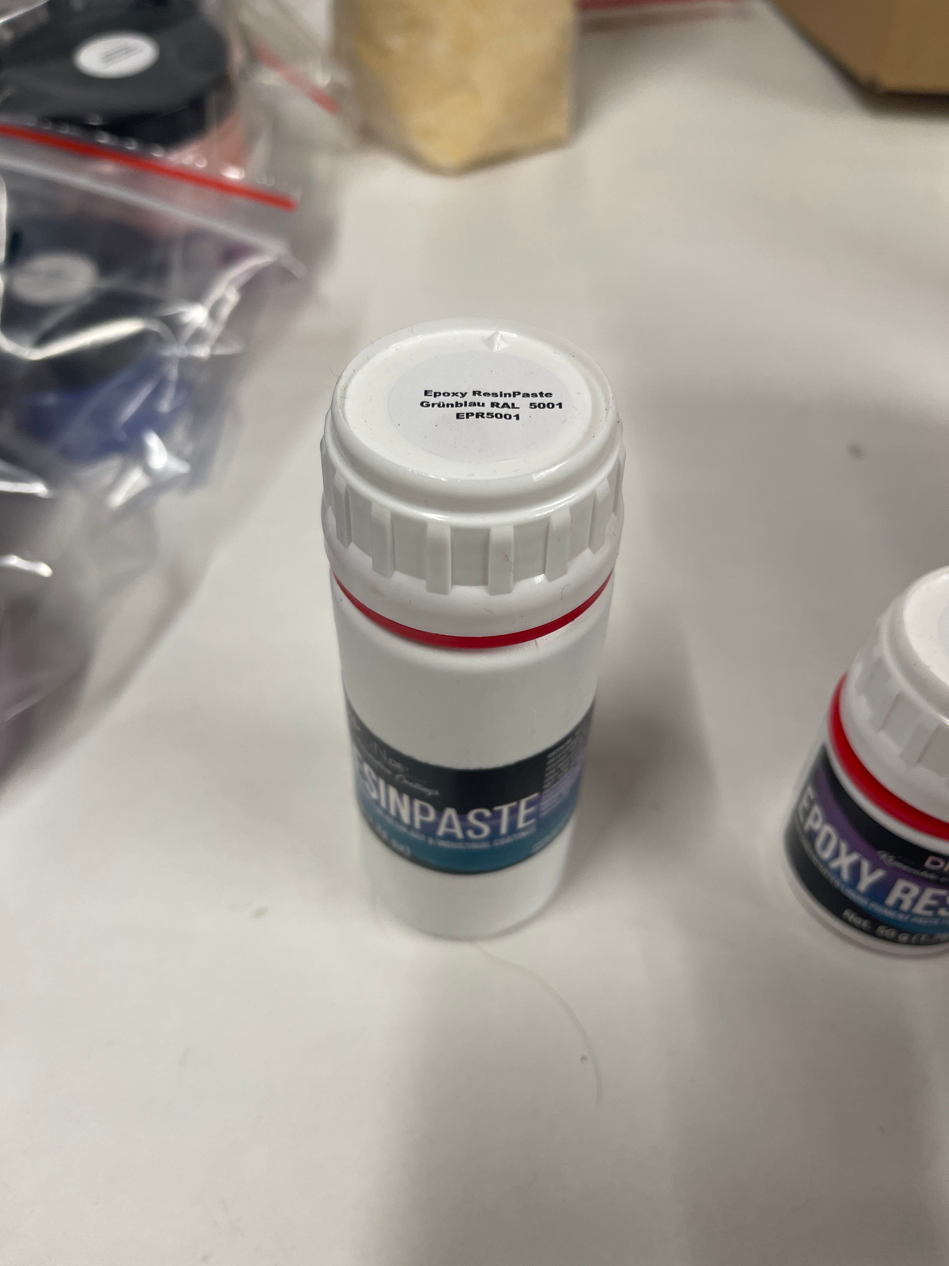 Deckende Farbpaste Grünblau (Türkis) RAL 5001, 50g Dose