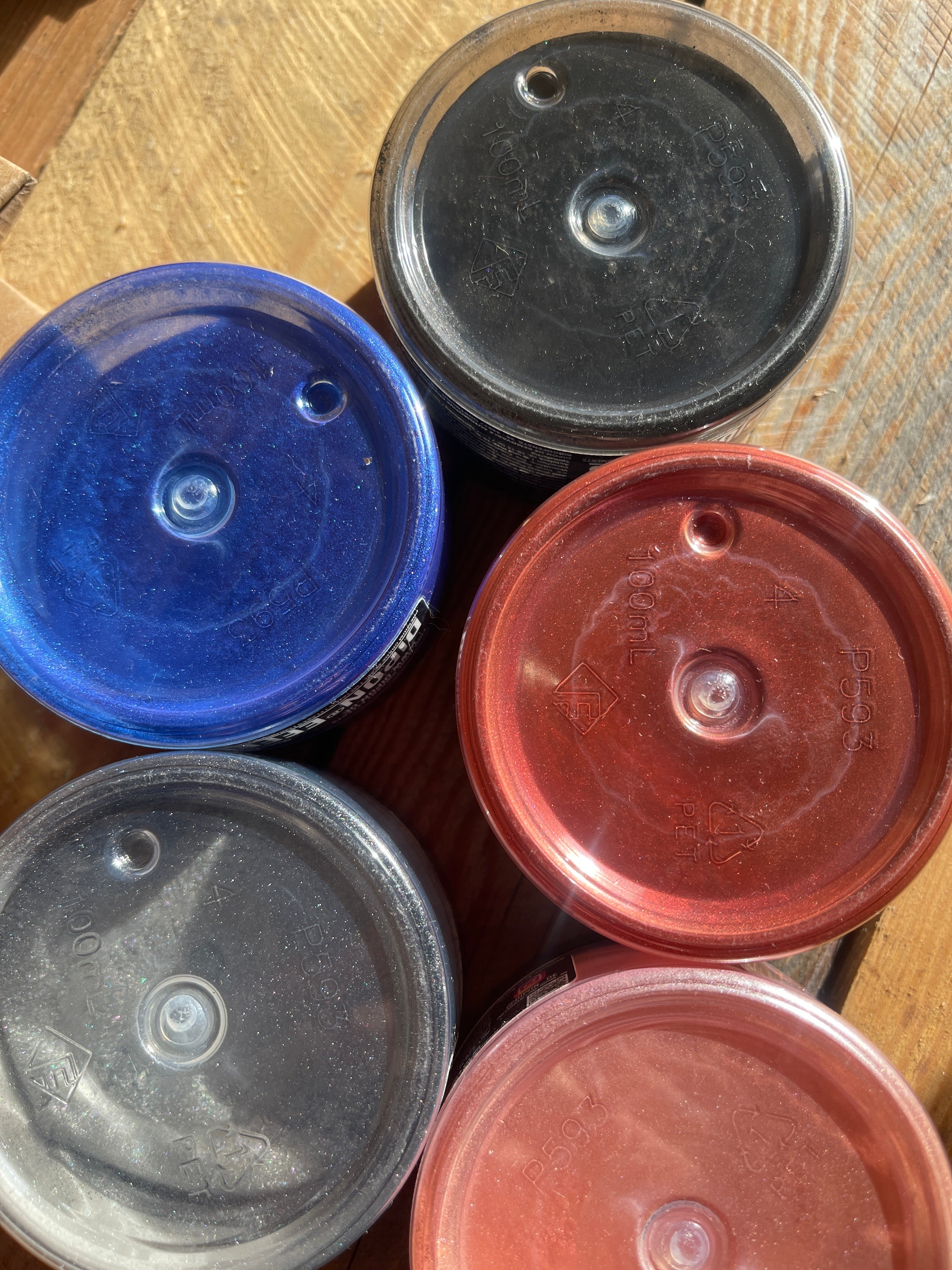 Restposten: Effektpigmente 5 Dosen a 25 g Inhalt (nr.23)