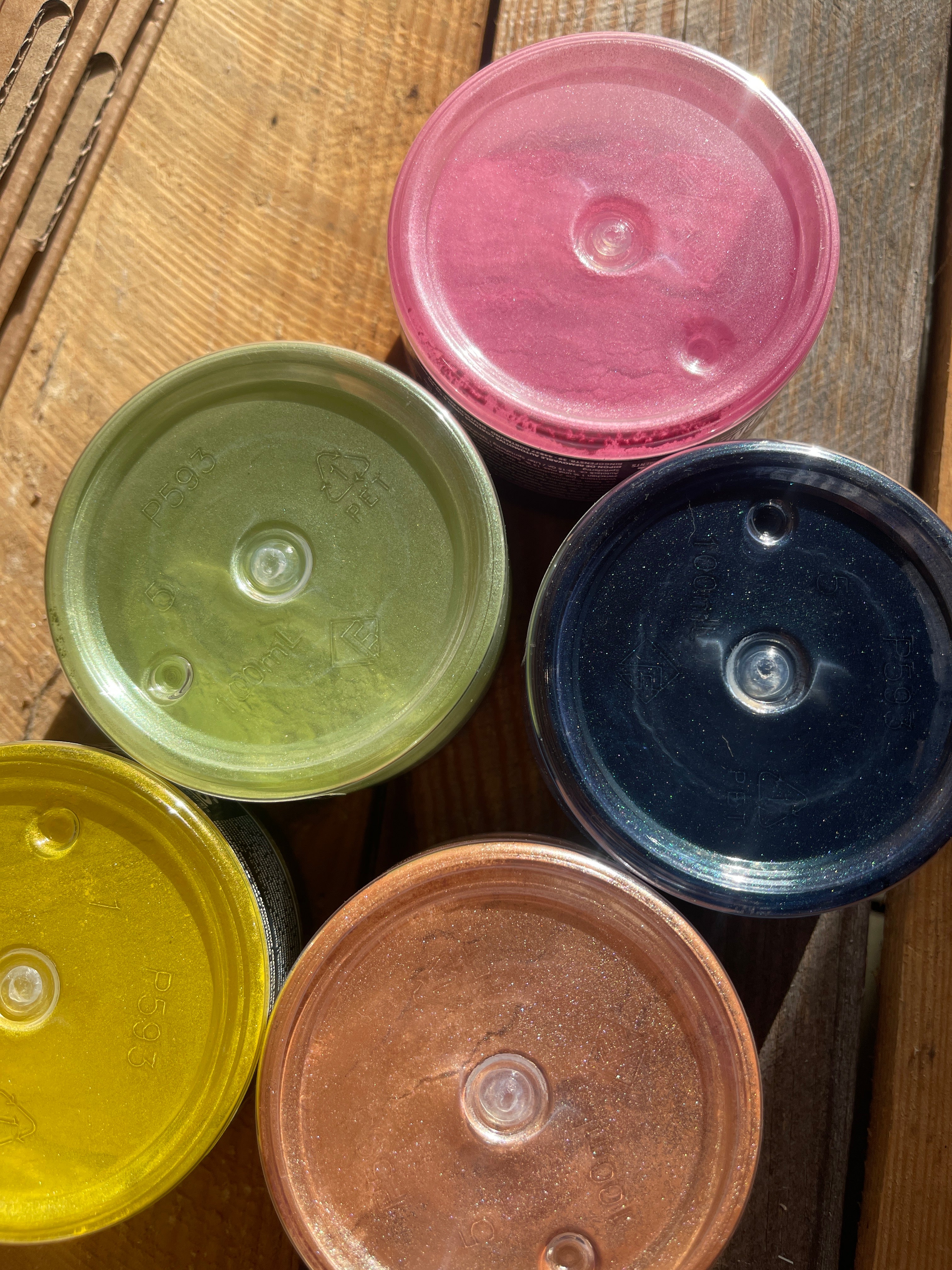 Restposten: Effektpigmente 5 Dosen a 25 g Inhalt (nr.21)