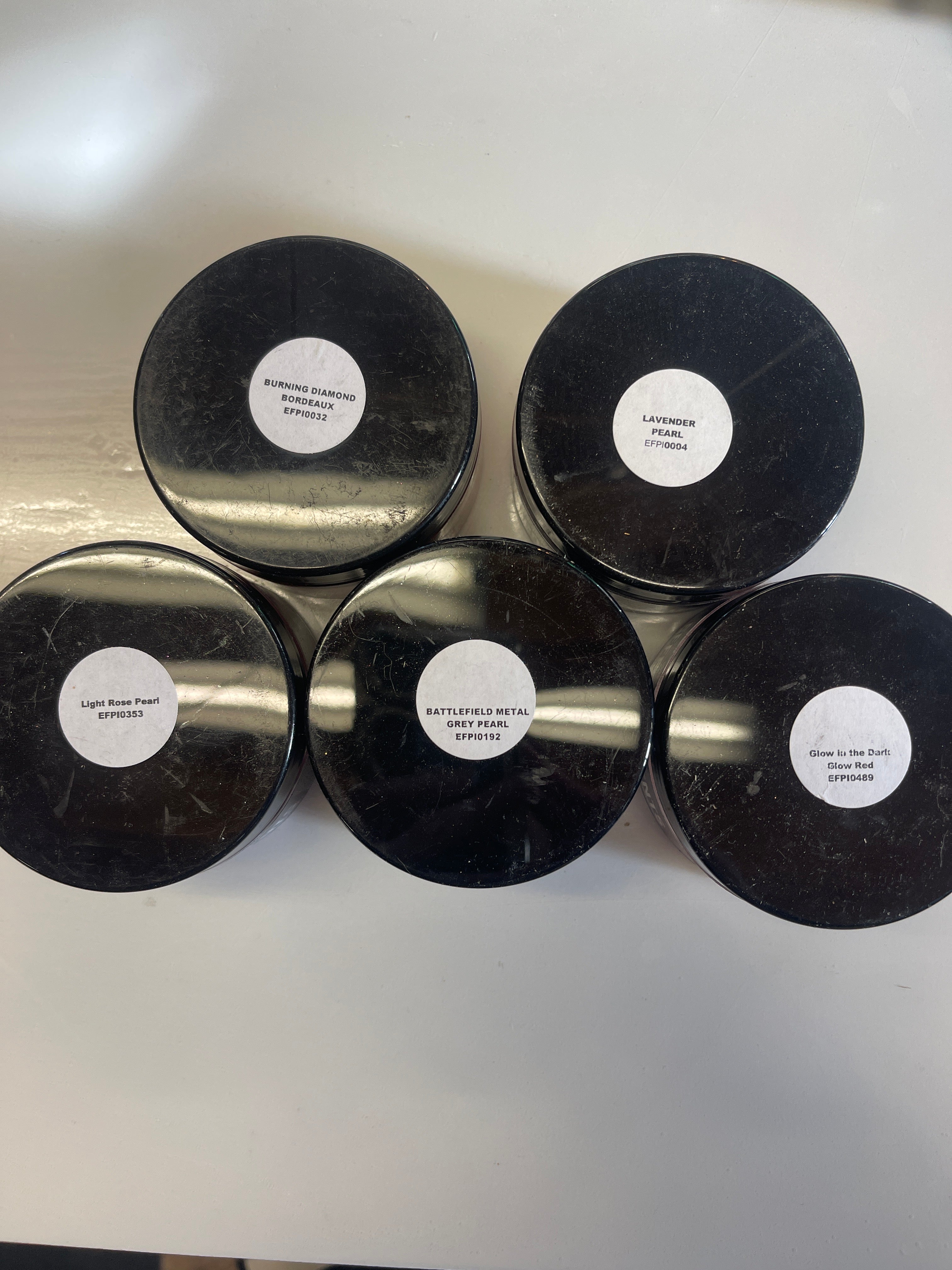 Restposten: Effektpigmente 5 Dosen a 25 g Inhalt (nr.24)