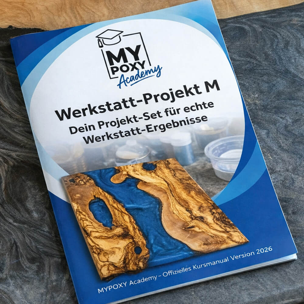 Projekt M – Werkstatt-Projekt Holz & Epoxidharz | Servierbrett (Deutsch)