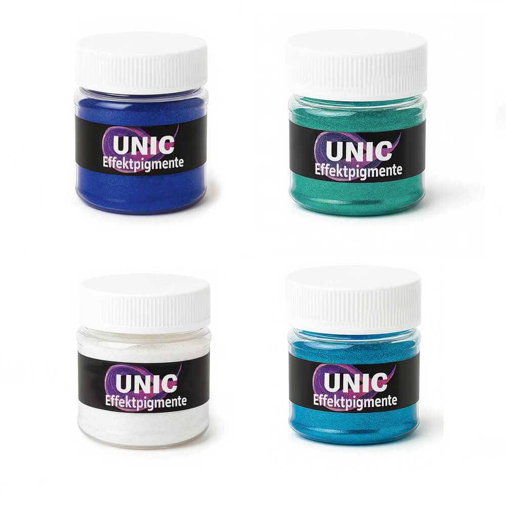 Effektpigment-Set 3 x 15 g, 1 x 30 g (Blau)