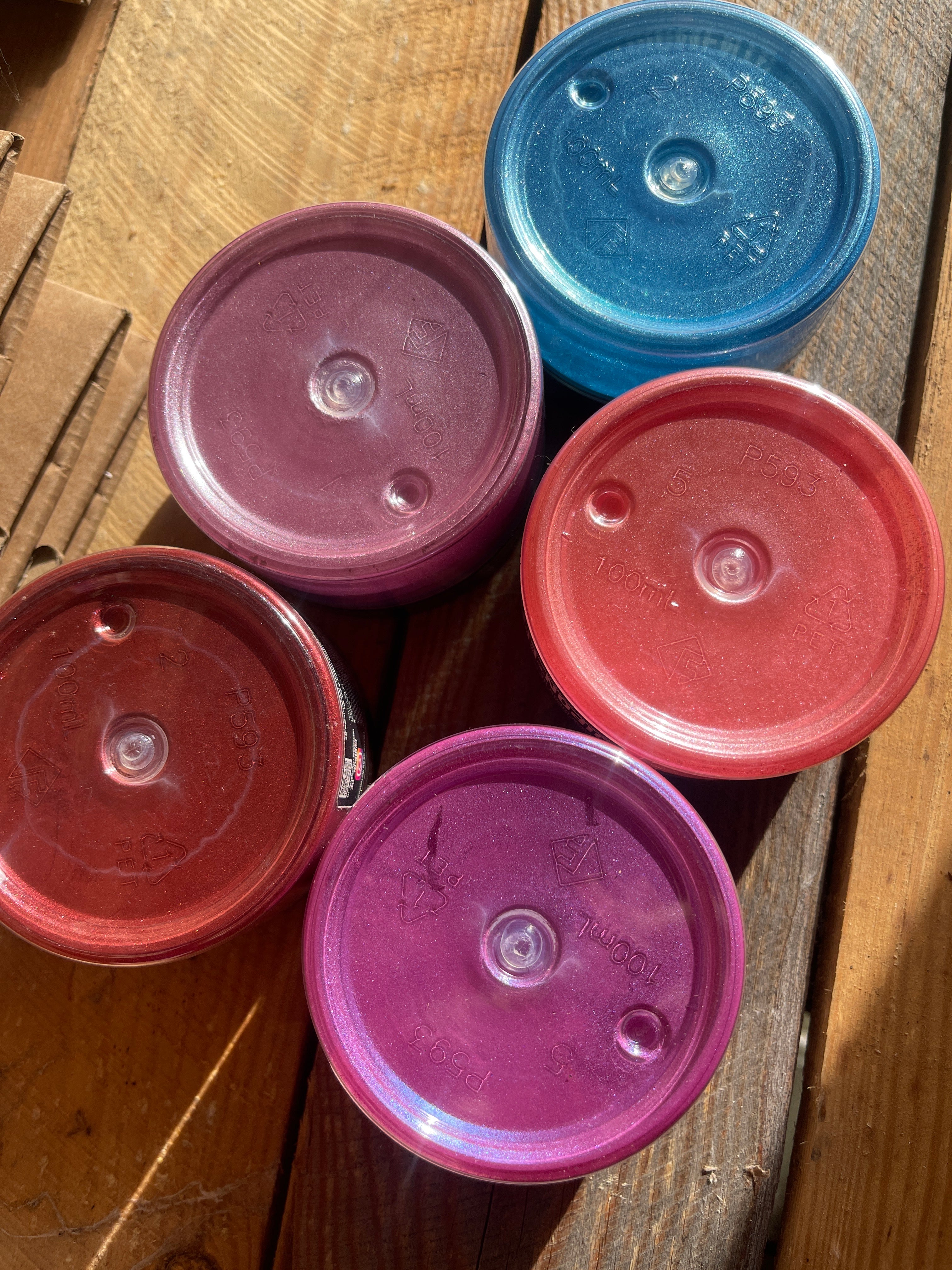 Restposten: Effektpigmente 5 Dosen a 25 g Inhalt (nr.22)