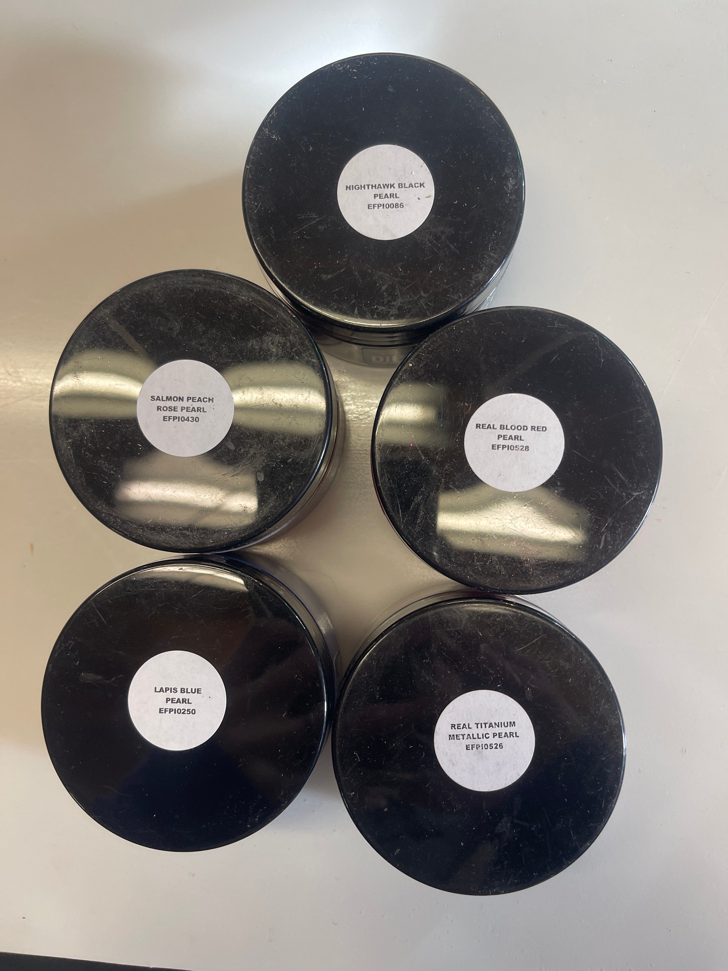 Restposten: Effektpigmente 5 Dosen a 25 g Inhalt (nr.23)