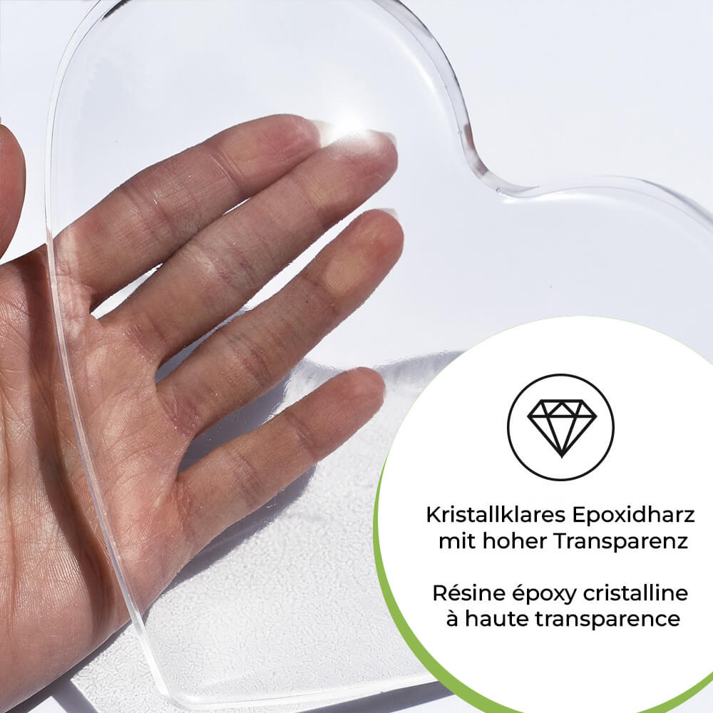 Kit transparent : Résine époxy pour figurines et plateaux de table, hauteur de moulage jusqu'à 5 cm