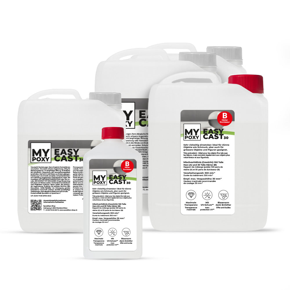 MYPOXY EasyCast 30 – de 1 mm à 5 cm de hauteur de coulée