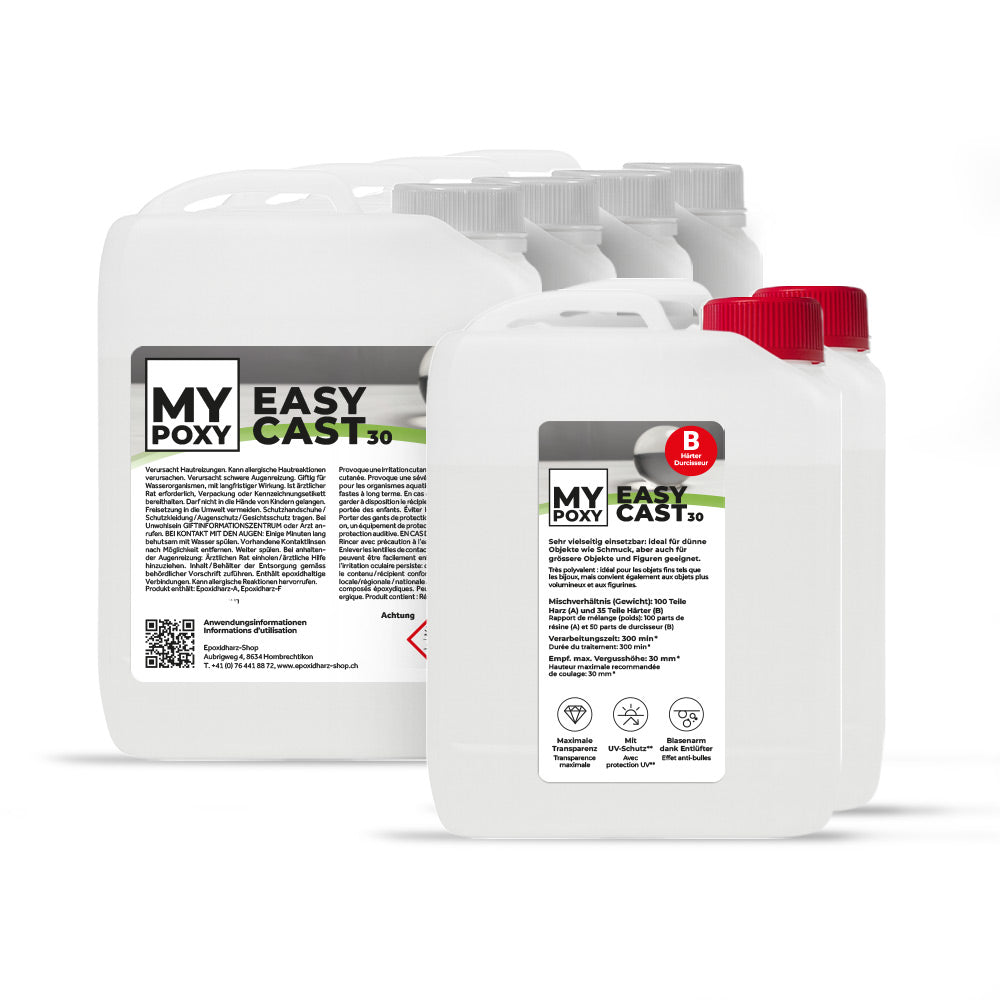 MYPOXY EasyCast 30 – de 1 mm à 5 cm de hauteur de coulée