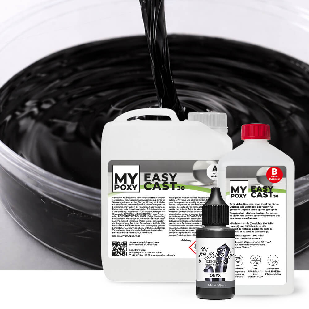 Kit transparent : Résine époxy pour figurines et plateaux de table, hauteur de moulage jusqu'à 5 cm