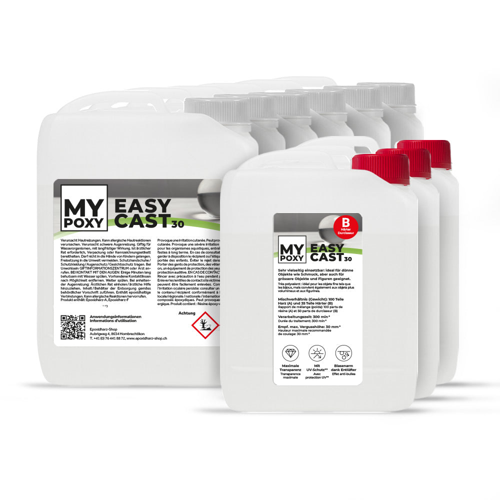 MYPOXY EasyCast 30 – de 1 mm à 5 cm de hauteur de coulée