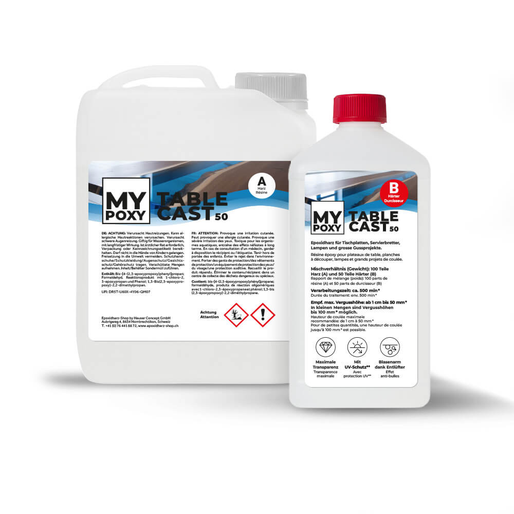 MYPOXY TableCast 50 - Für grosse Vergüsse ab 1 cm bis 10 cm