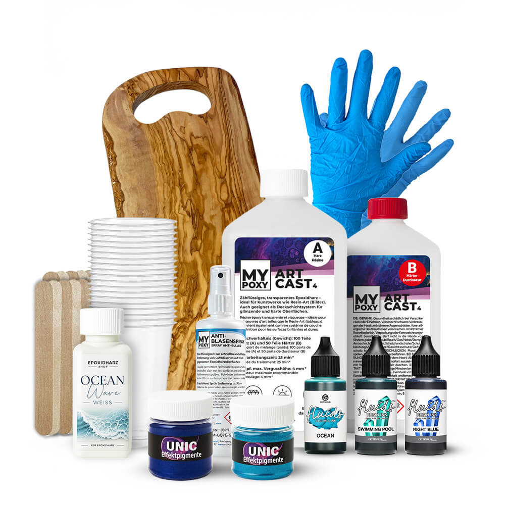 Mega-Deal: Epoxidharz Starter-Set giesse Wellen auf ein Servierbrett (Coming Soon)