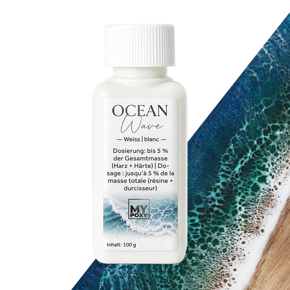 Pâte pigmentaire en résine époxy Ocean Waves White